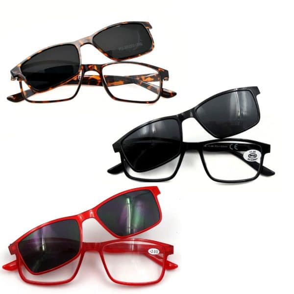 lunettes de lecture avec clip solaire - lunettes loupe avec clip solaire