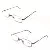 Lunettes demi lune de lecture Lunettes loupe Prémontée Métal Nylor Supérieur Brun ou Gun