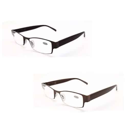 Lunettes de lecture face métal Noir ou marron