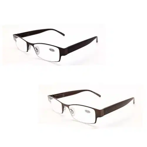 Lunettes de lecture face métal Noir ou marron