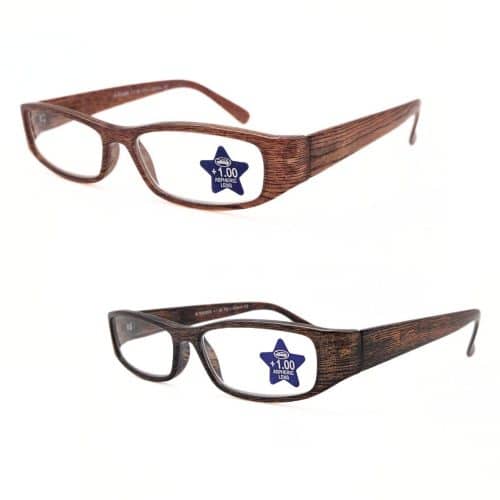 Lunettes loupe de lecture motif bois