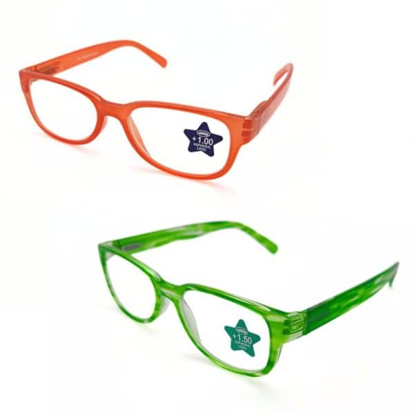 Lunettes loupe de lecture orange ou vert