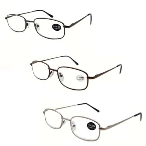 Lunettes loupe de lecture métal Argent, Gun ou Cuivre