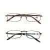 Lunettes loupe lunettes de lecture Prémontées Cerclée Métal Branches Flex Marron Gun