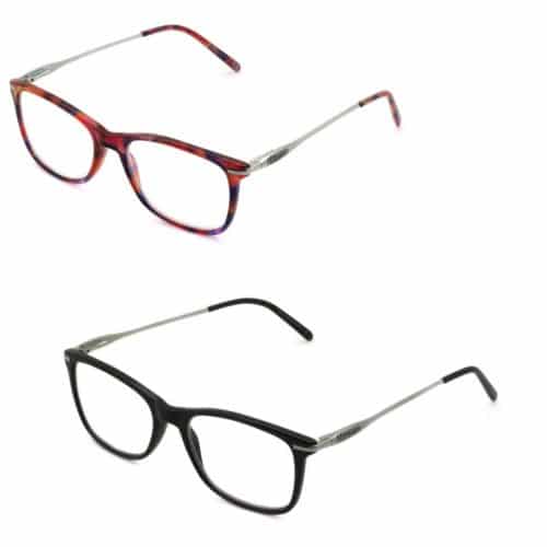 Lunettes loupe de lecture Prémontée Branches métal Cerclée Plastique
