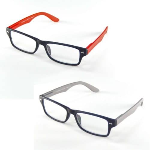 Lunettes loupe de lecture Prémontée Face Noir Branches Couleur