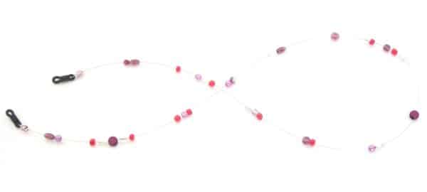 Cordon de lunettes Perles swarovski tons violet