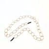 Chaine de lunettes métal rosé moyen maillons maille ovale - fixation classqiue