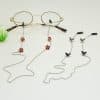 Cordon à lunettes : Chaine de lunettes métal palladium ou doré motif fleur ou papillon - coloris assortis