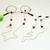 Chaine de lunettes métal Palladium motif PAPILLON ou FLEUR- Divers coloris