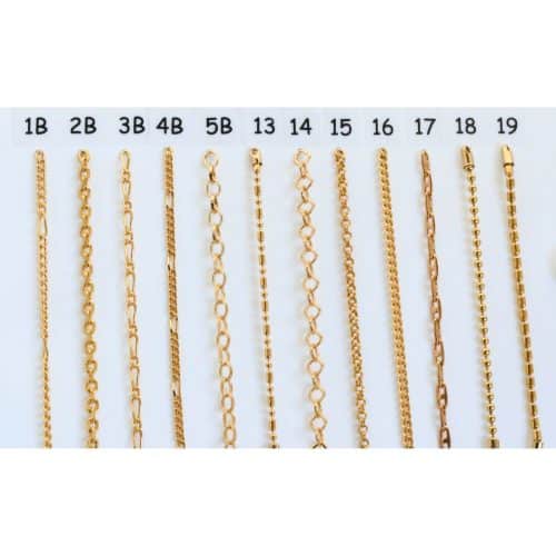 Chaine de lunettes métal doré , fixation incassable - 12 mailles au choix