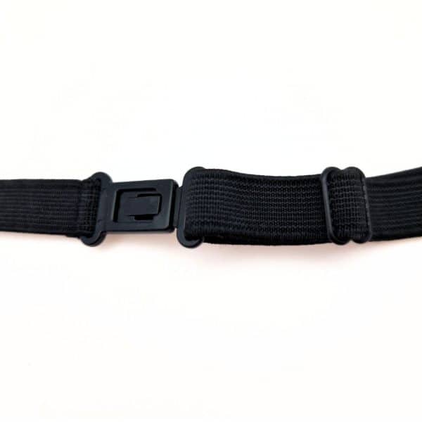 Cordon à lunettes , Bandeau pour le sport avec une finition spirales, caoutchoucs, détachable en son milieu et réglable