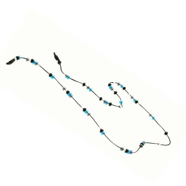 Cordon de lunettes fin agrémenté d'une multitude de perles couleurs