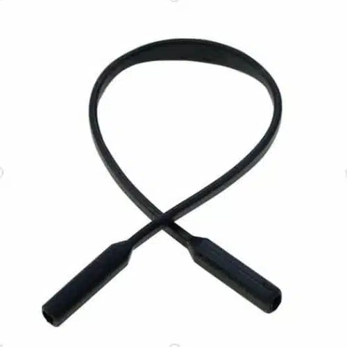 cordon de lunettes, bandeau silicone noir