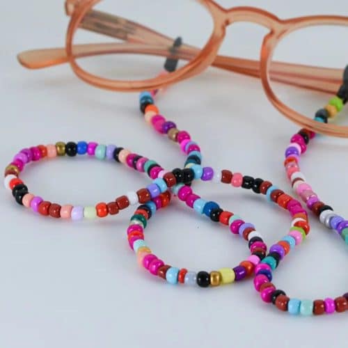 Chaine de lunettes perles Adulte ou Enfant- Candy lot de 6
