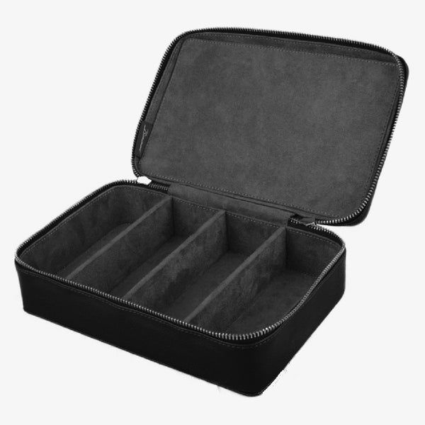 Valise de voyage à lunettes en cuir pleine fleur Beaumour