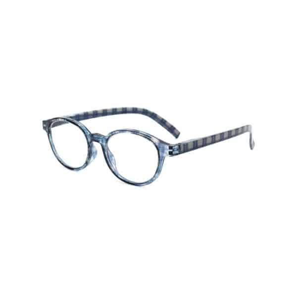 Lunettes prémontées vision de près, cerclée plastique forme pantos. Bleu- modèle ALIX