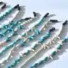 Cordon de lunettes Étoile de Mer Cordon à lunette perles Howlite. Coloris Turquoise ou Naturel. Fixation classique : Ses boucles en caoutchouc ultra résistantes garantissent une fixation sûre et en font un produit durable.. Modèle étoile de mer