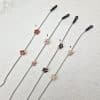 Chaine de lunettes métal Palladium motif Fleur - Divers coloris
