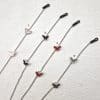 Chaine de lunettes métal Palladium motif PAPILLON- Divers coloris