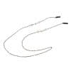 Chaine de lunettes Palladium avec perles pastel - fixation classique