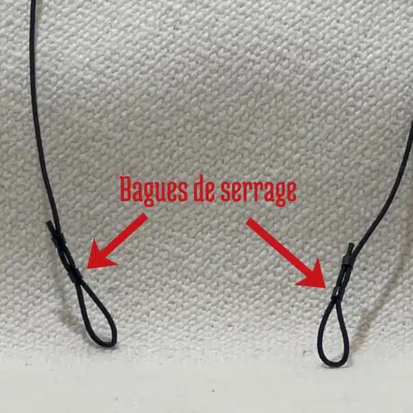 Cordon de sécurité pour appareils auditifs -coloris Noir ou Gris